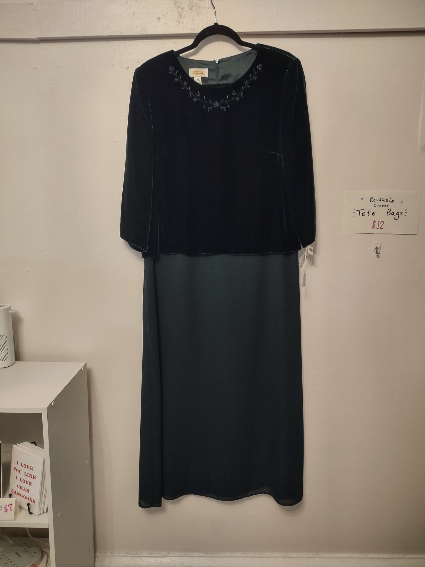 Green Velvet Maxi Dress 12