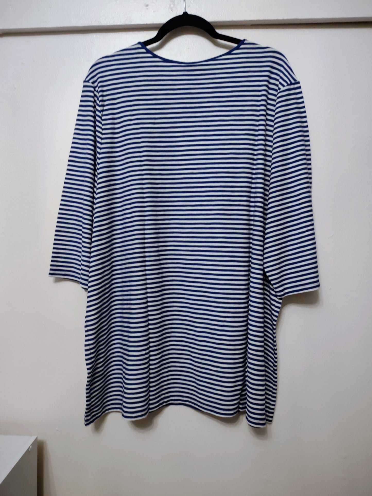Blue & White Striped shirt 4X