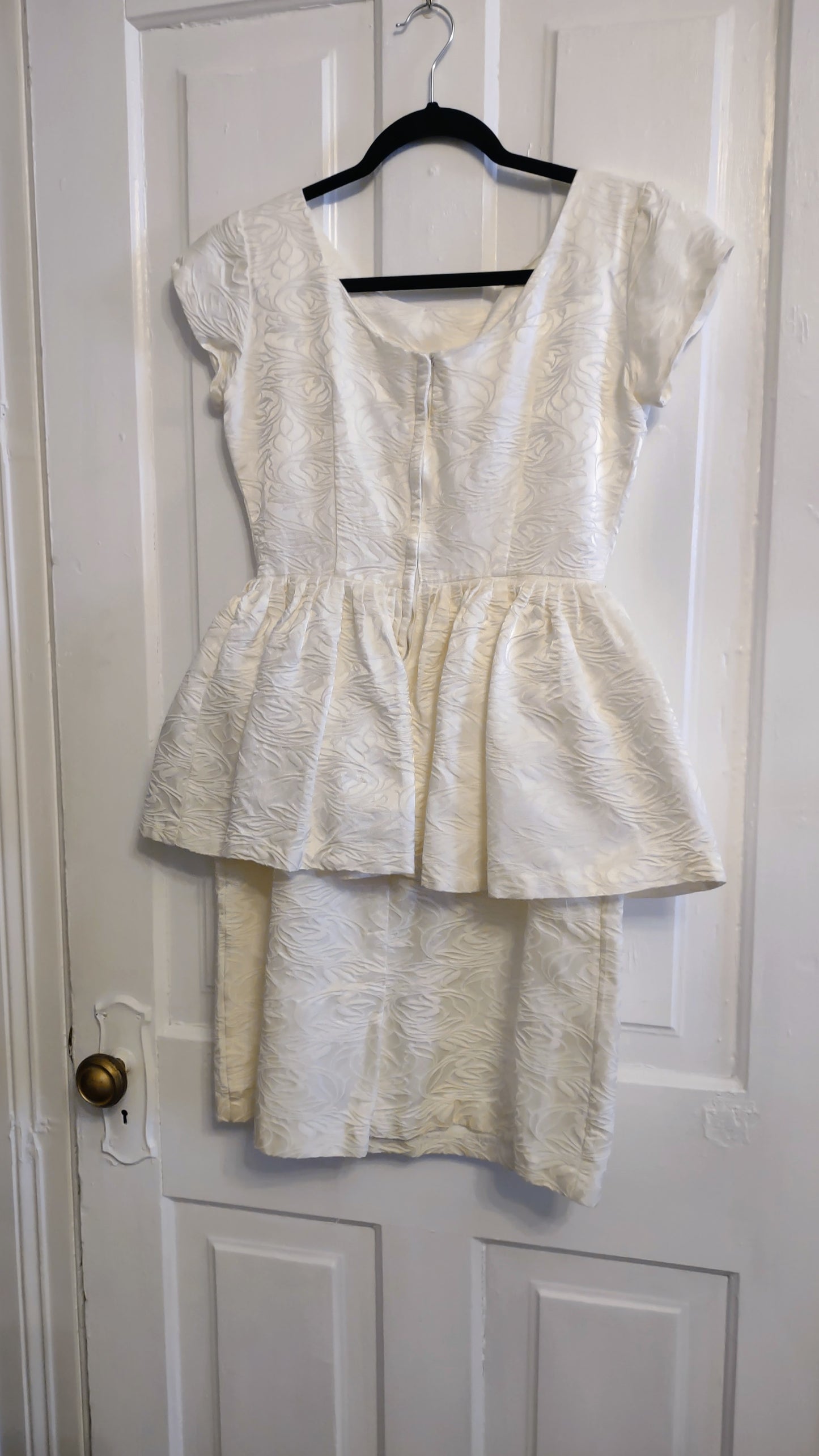 Ivory Peplum Dress 12/14