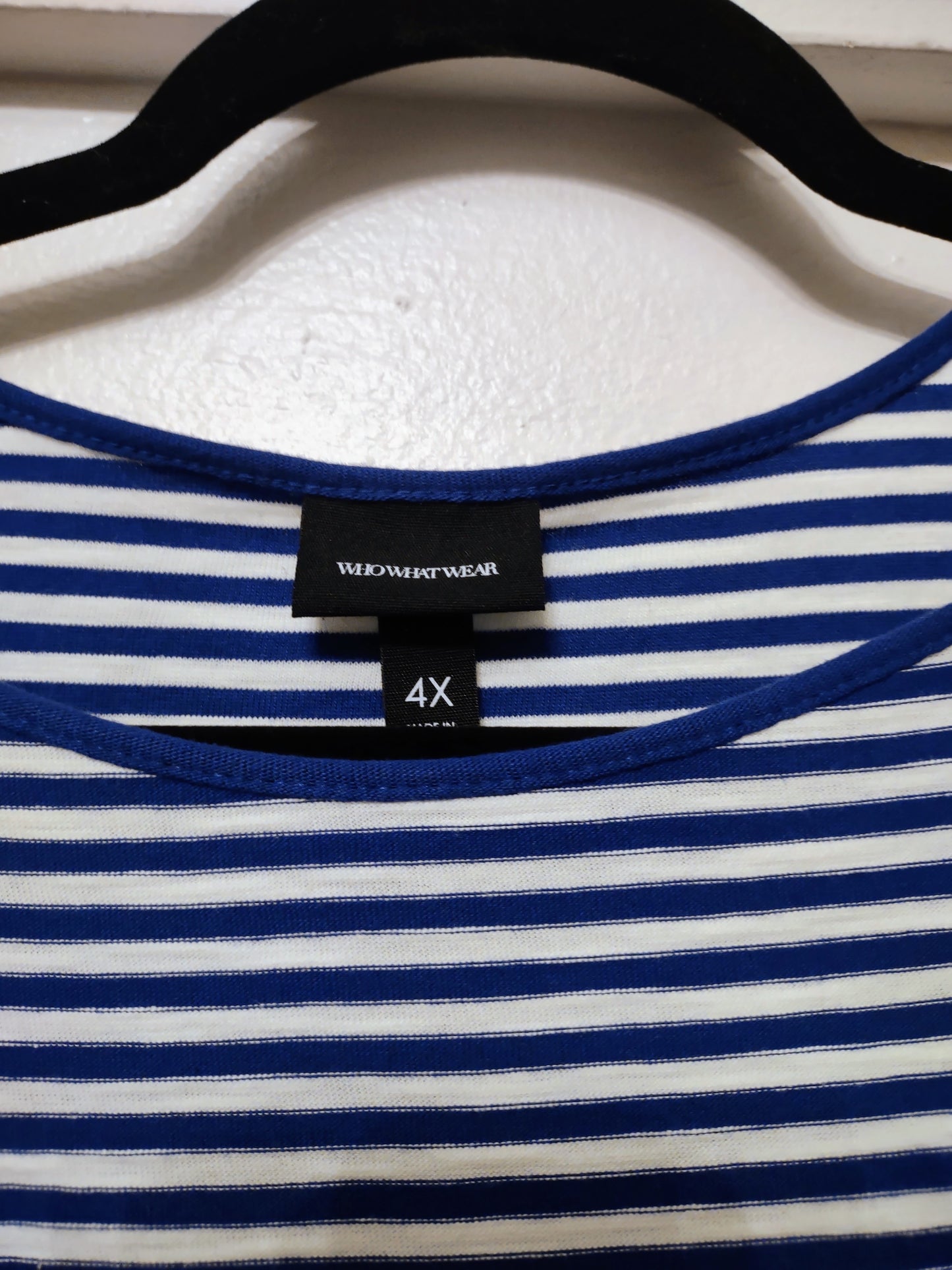 Blue & White Striped shirt 4X