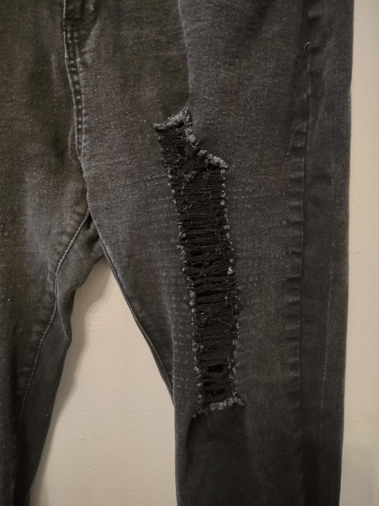 Black Distressed Jeans 2XL