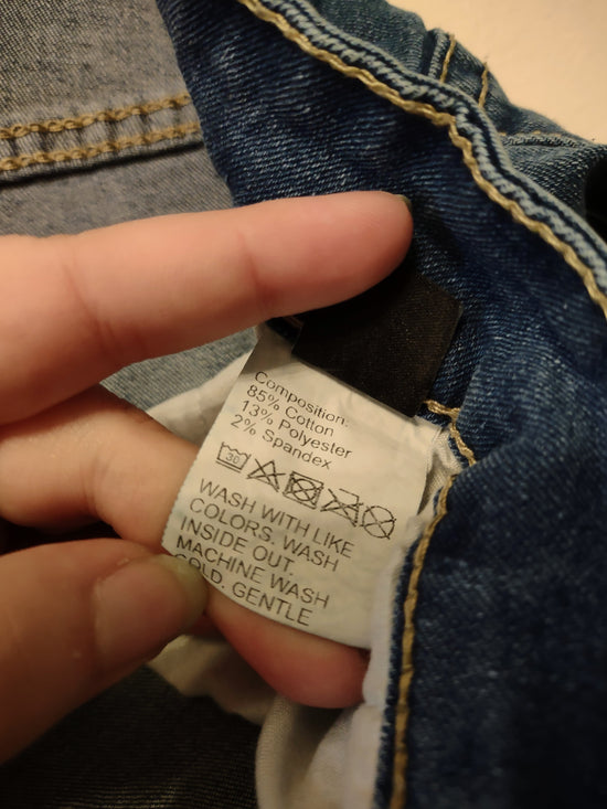 Medium Wash Distressed Jeans 3X