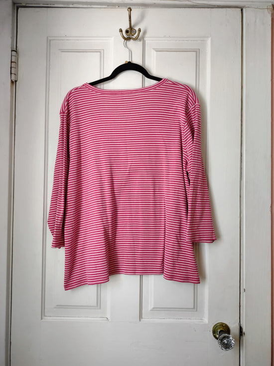 Pink Striped Shirt 1X