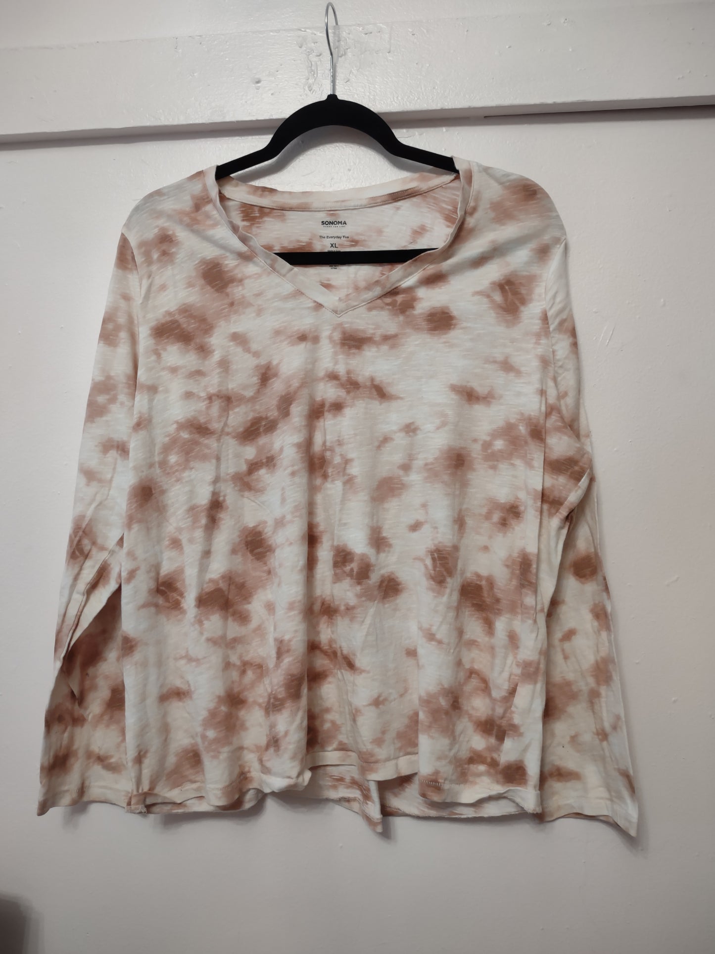 Brown Ice-Dye Long Sleeve Shirt XL