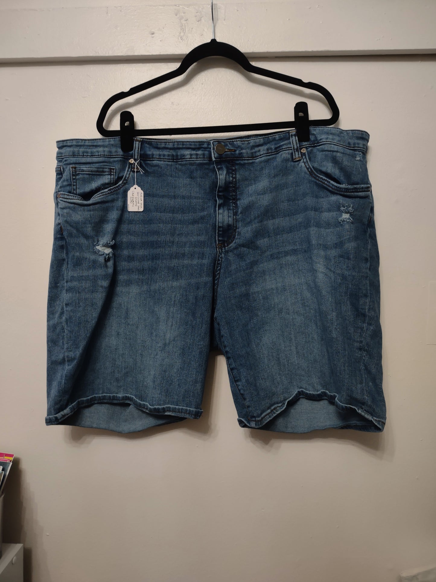 Distressed Jean Shorts 26W