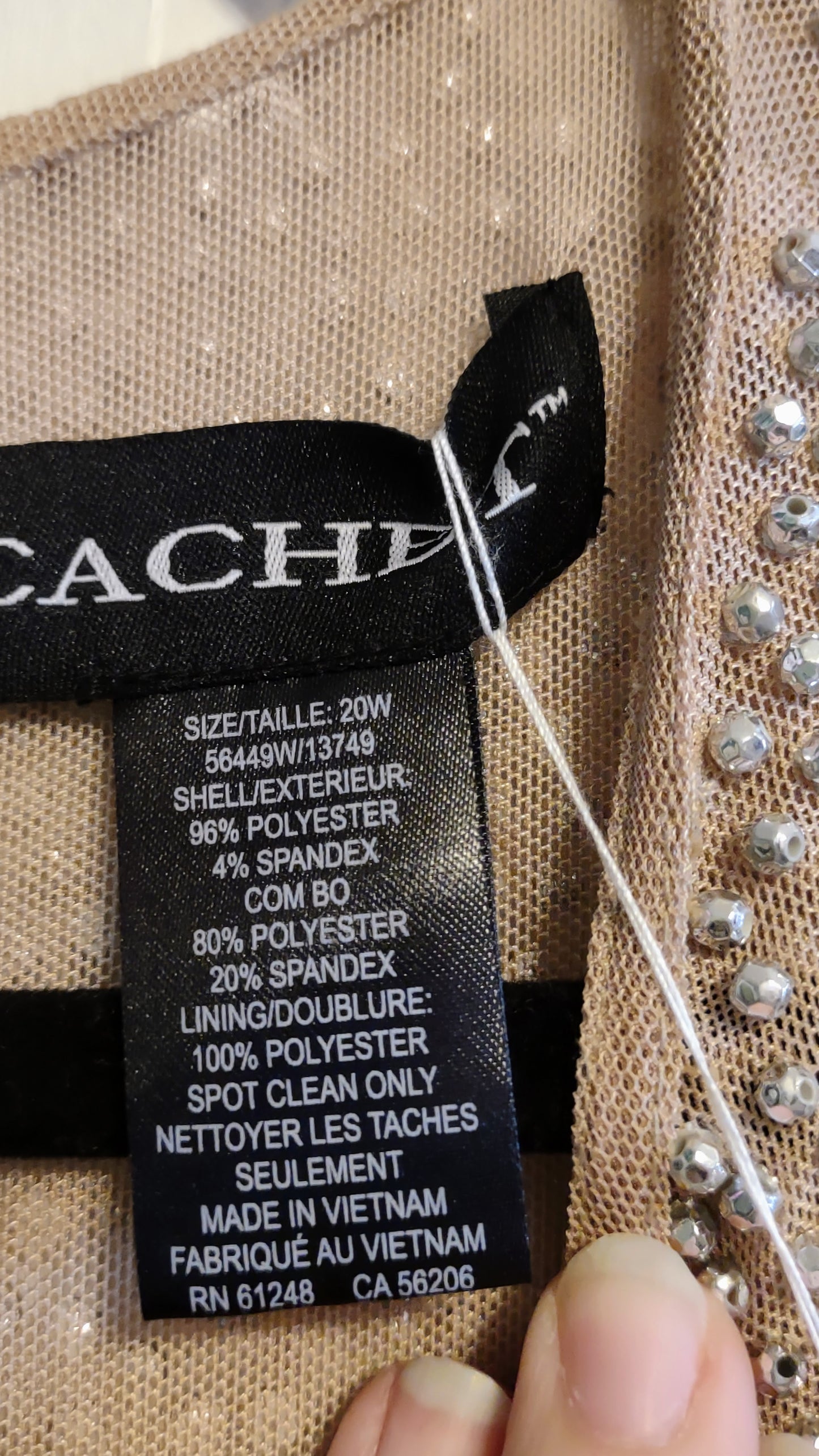 Black Beaded Back Dress 20W
