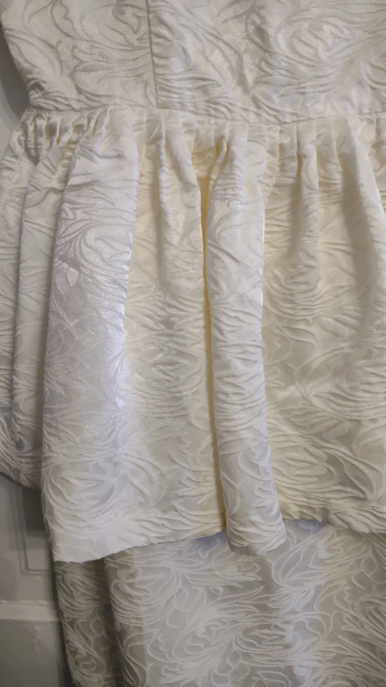 Ivory Peplum Dress 12/14