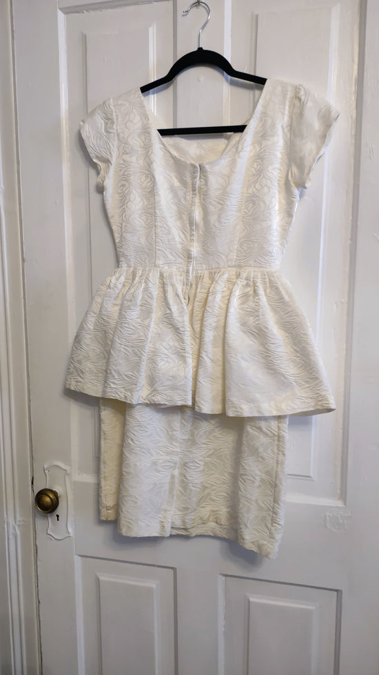 Ivory Peplum Dress 12/14