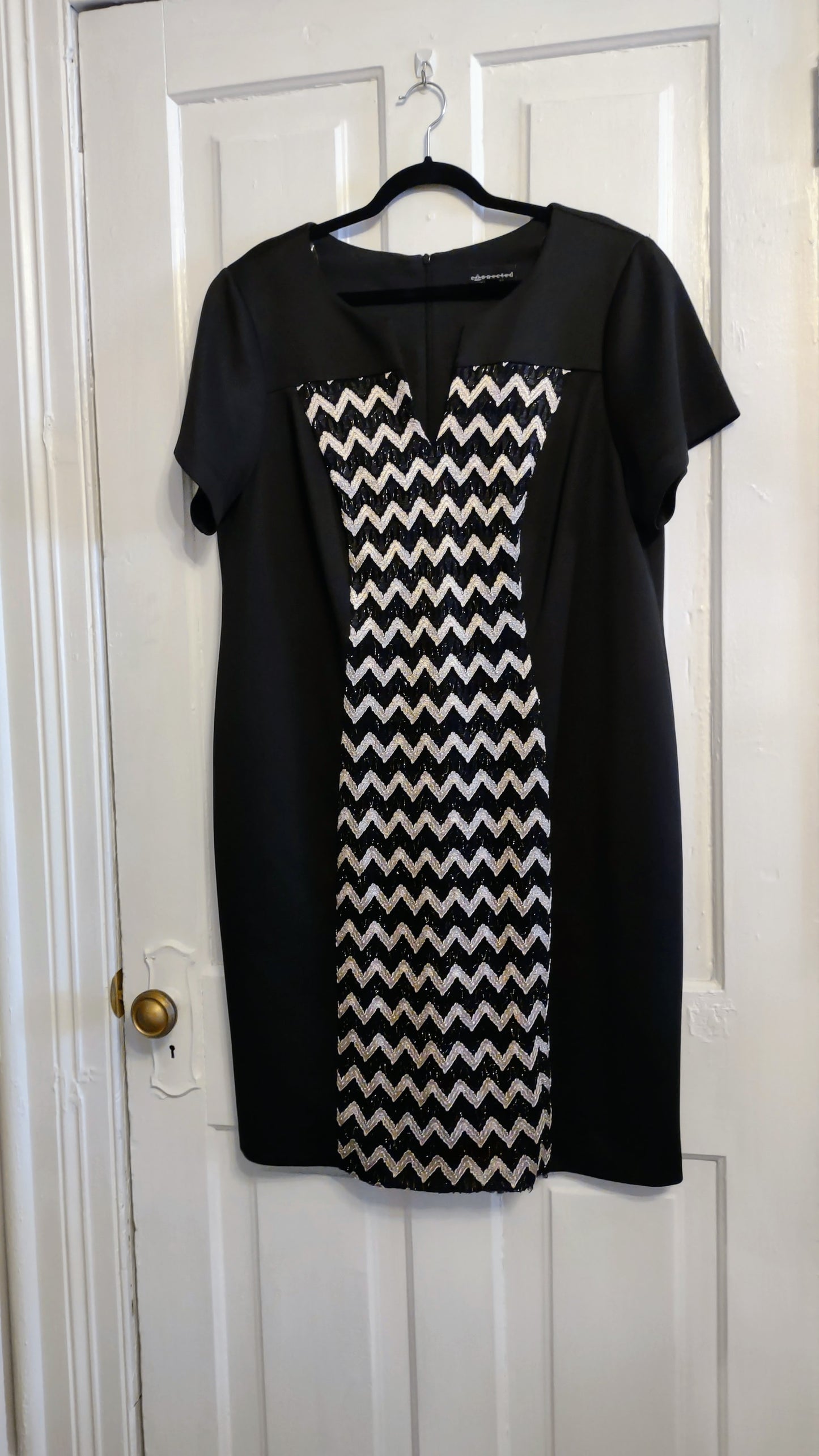 Black & Gold Chevron Dress 20w
