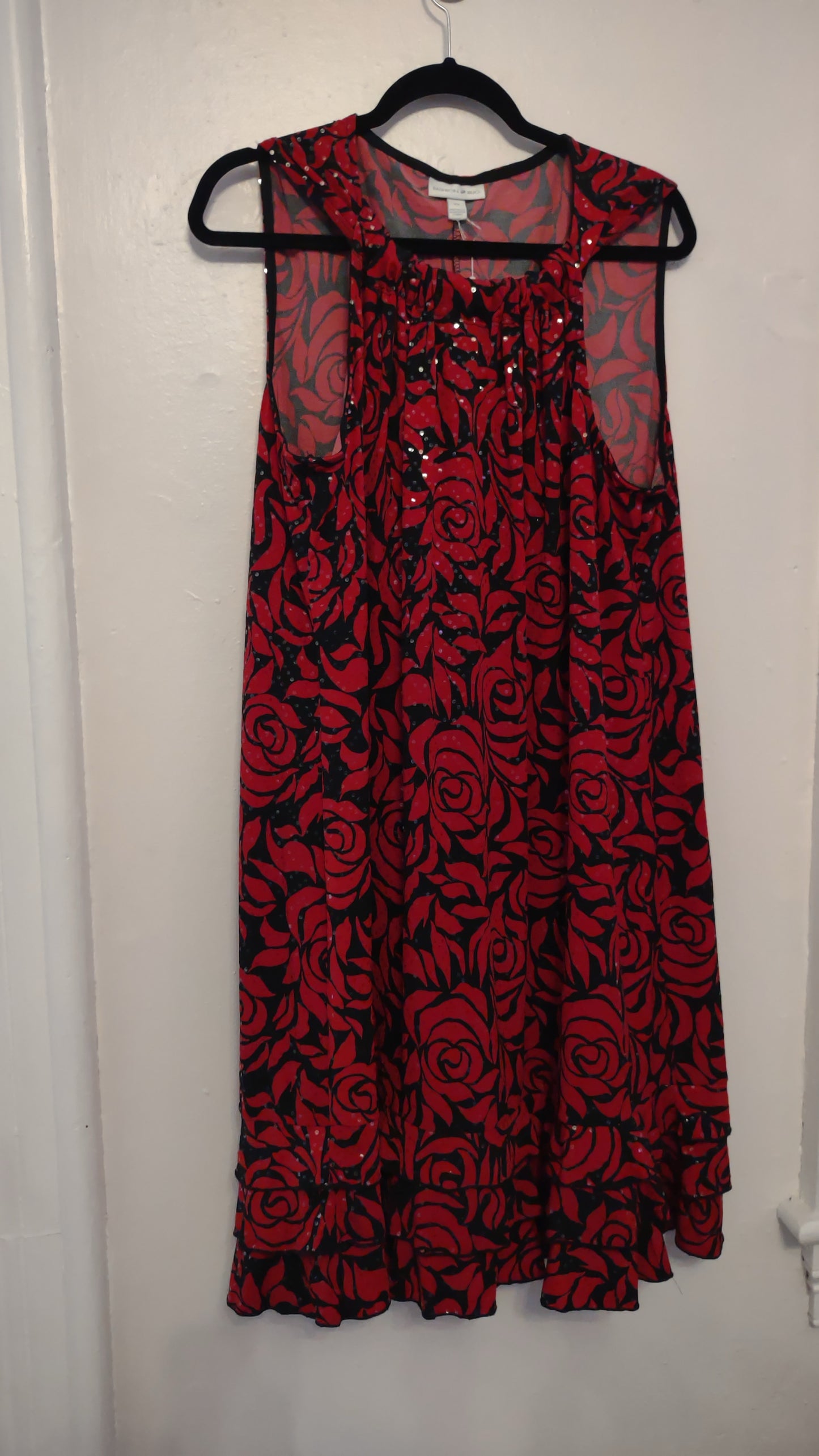 Red Rose Sequined Dress 2x