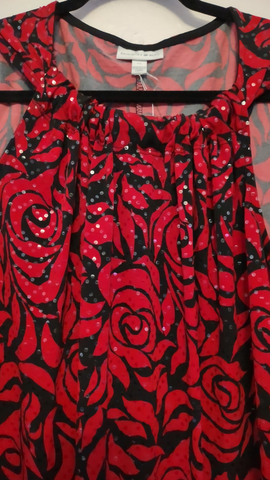 Red Rose Sequined Dress 2x